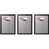 Ikea Fiskbo, cornici in plastica e fibra di legno, 30 x 40 cm, colore nero, set da 3