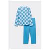 Tezenis Pigiama Lungo In Cotone Con Stampa Spazio Bimbo Bambino Blu