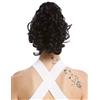 WIG ME UP - MKB-22-V-1 Toupet Coda di cavallo Fermacapelli a pettine Corti Voluminosi Ricci Nero