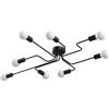 DecHome Plafoniera a Soffitto Design Moderno Industriale da Interno 8 Luci colore Nero - B74DH19