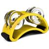 Flexzion Tamburello del piedi percussion, Strumento musicale gadget cajon accessori foot shaker, Tamburo per bambini KTV festa regalo per cantanti e chitarristi, Musica sonagli percussioni (Giallo)