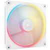 CORSAIR iCUE LINK LX140-R RGB 140mm Ventola Inversa PWM - Ventola Singola - Basso Rumore, CORSAIR Cuscinetto Magnetico a Cupola, Doppio Anello Luminoso, Viti QuikTurn™, Modalità Zero RPM - Bianco
