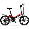 DUCATI MG20, Bicicletta elettrica da Città Unisex Adulto, Rosso, Taglia Unica