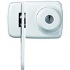 ABUS 589287 7535 W - Serratura con doppio cilindro e bloccaporta per porte con profilo telaio piccolo, colore: Bianco