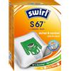 Swirl S67 Sacchetti per aspirapolvere Siemens e Bosch confezione da 4 Orange, Weiß