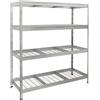 AR SHELVING Scaffale in kit 4 ripiani L 150 x P 60 x H 180 cm argentato, portata per ripiano 400 kg