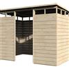 DECOR ET JARDIN Casetta da giardino DECOR ET JARDIN Multifunzione in legno naturale con porta prodotto senza porta, superficie interna 4.49 m² e spessore parete 12 mm