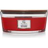 WoodWick Ellipse Candela Profumata | Bacche Cremisi | con Stoppino Scoppiettante | Durata della Combustione: Fino a 50 Ore
