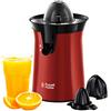 Russell Hobbs Spremiagrumi Elettrico Rosso - Rotazione Bidirezionale - 2 Coni Dimensioni diverse - Limoni e Arance - Acciaio Inox, Antigoccia, Lavabile in Lavastoviglie, no BPA, Spremiagrumi 26010-56