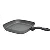 Tognana Mythos Grill Quadra con 1 Manico Fisso, Alluminio, Grigio
