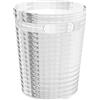 GEDY Glady, Cestino Bagno Trasparente, Gettacarta in Resine termoplastiche di Alta qualità, Misure 25,4 x 21,1 x 21,1 cm, 2 Anni di Garanzia, Design: R&S Gedy