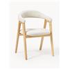 Westwing Collection Sedia con braccioli con imbottitura Nik