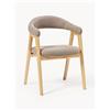 Westwing Collection Sedia con braccioli con imbottitura Nik