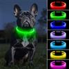 PcEoTllar Collare per Cani Ricaricabile LED con 7 Colori, Illuminato e Lampeggiante per Passeggiate Notturne, Adatto per Cani di Taglia Piccola, Media e Grande, Tagliabile da 70 cm