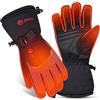 day wolf Guanti Riscaldati Foderato,Batteria Ricaricabile Elettronica Guanti di Riscaldamento per Uomo Donna,Sci Caccia Pesca Guida Ciclismo Campeggio Escursionismo Moto Guanti Artrite Scaldamani (2XL)
