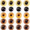 PH PandaHall 20 pz Cabochon in Vetro con Occhi da 30 mm, 5 Colori Semicircolari Occhi di Animali Drago Gufo Gatto Cammeo Animale Piastrelle A Cupola per Risultati di Gioielli di Animali di Peluche