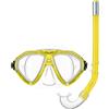 SALVIMAR Combo Maschera Ragazzo in Silicone FRANCY Transparent - Tr. Yellow+ Teddy Snorkel e Boccaglio Sub Snorkeling