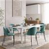 DEGHI Tavolo allungabile 160-215x90 cm in legno bianco - Salem
