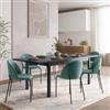 DEGHI Tavolo allungabile 160-215x90 cm in legno antracite - Salem