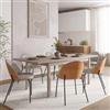 DEGHI Tavolo allungabile 160-215x90 cm in legno tortora - Salem