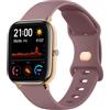 Tobfit Cinturino per Amazfit GTS 2 Mini/GTS 4 Mini/GTS 2/GTS, Cinturino in Silicone Morbido Cinturino per Amazfit Bip 3/Bip U/Bip Lite/Bip S/Bip/Amazfit GTS 4/GTS 3/GTS 2e/GTR 42mm (Fumo viola)