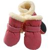 FANSU 4 Pezzi Scarpe per Cani Antiscivolo, Stivali per Cani Protezione per Le Zampe Stivali da Neve per Cani Regolabili per Cani di Taglia Piccola, Media e Grande (XL,Rosa)