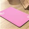 Hearda Tappetino Ciotola Cane Assorbente, Tinta Unita Tappetino per Cane Cibo Tappetini Sottociotola per Cani Tappetino Antiscivolo Ciotole Gatto Asciugatura Rapida (20x30cm,Rosa)