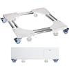 QUARKZMAN Supporto per Mini Frigorifero con 4 Ruote Bloccabili e 4 Piedi Robusti, Base Regolabile per Lavatrice con Carrello da 20,4-28,3 per Lavatrice, Asciugatrice, Frigorifero