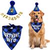 KARELLS Cappello Compleanno Cane Bandana, Set di Bandana per Cani di Compleanno, Farfallina Cane con 9 Numeri Glitter, Blu