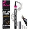 iMethod Matita per sopracciglia - Matita per sopracciglia con punta micro 4 forchette, Microblading Matita per sopracciglia simili ai capelli, Matite per sopracciglia a lunga durata, per donne,