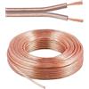PremiumCord Cavo in Rame 100% CU, Cavo dell'Altoparlante, 20Hz-20kHz, 100 W, 2x2,5 mm², 50 m
