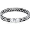 KUZZOI Buddha - Bracciale da uomo in argento Sterling 925 massiccio, catena realizzata a mano, con incisione, larghezza 10 mm, peso 38 g, articolo 0210480118 e Argento, cod. 0210480118_17