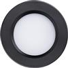LeClubLED Mini faretto a LED da incasso, foro 55 mm, diametro 68 mm, compatto 3 W, DC12 V, impermeabile IP54, bagno, cucina, mobili (nero, bianco del giorno 6000 K)