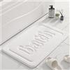 Hiseng Tappetino da Bagno Antiscivolo in Memory Foam, Morbido Assorbente Tinta Unita Tappetini Bagno Lavabile per Bagno, Doccia, Soggiorno, Cucina (50 * 80cm,Bianco)