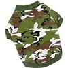 BESPORTBLE Pet Camicia Estiva Cane di Cotone della Maglia Cotone Cucciolo di Maglia Maglione Camicia Pet Costume Pet Vestiti del Cane Camo Maglia Bulldog Francese Vestiti Piccolo Cane