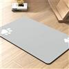 Hearda Tappetino Ciotola Cane Assorbente, Tinta Unita Tappetino per Cane Cibo Tappetini Sottociotola per Cani Tappetino Antiscivolo Ciotole Gatto Asciugatura Rapida (20x30cm,Grigio Chiaro)