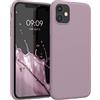 kwmobile Custodia Compatibile con Apple iPhone 11 Cover - Back Case per Smartphone in Silicone TPU - Protezione Gommata - lilla color carne