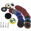 PartyKindom Abrasivi - Kit Da 300 Abrasivi 50 Mm Grana 36-3000 Attacco Per Trapano Durevole