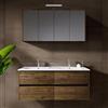RIHO Porto mobile con lavabo doppio Wave, con armadietto a specchio, F014011DP7+W018010005+F014030DP7+204927, Wave Porto [Mobili da Bagno > Set Mobili da Bagno]