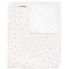 BAMBOOM Coperta Lettino 100x140 Jersey Print con Spugna Peluche Tulips Bamboom