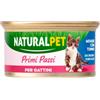 NaturalPet Cat Kitten Primi Passi Mousse 85 gr - Tonno - Confezione da 6 pezzi - 1° ORDINE? scegli lo sconto BZR5 / BZR20 + 200 punti fedeltà