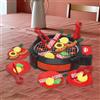 27 Pezzi Bambini BBQ Grill Giocattolo Barbecue Cucina Set da Gioco per