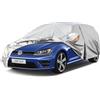 Kayme Telo Copriauto da Esterno, Compatibile con Volkswagen Golf MK5/6/7/8 (2003-2025), Copertura a 6 Starti per Impermeabile Anti UV Anti Vento Antipolvere, Telo Copri con Cerniera e in Cotone.