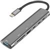Adattatore multiporta USB-hub (USB-C) - 7-in-1 | grigio