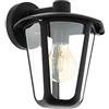 Eglo Monreale Lampada da Parete per Esterni a 1 Luce, in Alluminio e Plastica, Attacco E27. IP44. Nero