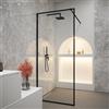 Parama Doccia walk-in full frame 80 cm vetro trasparente profili neri | Rodi