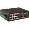 Generic Switch su Guida Gigabit Ethernet a 8 Porte Switch su Guida in Fibra Ottica con Supporto Rinforzato per Rj45, Guida Din Non Gestita per Uso Industriale, Cavi Cat 6