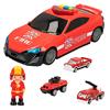 ColorBaby Speed&GO 49460 Speed & go-camion dei pompieri portaauto c/3 auto + statuetta