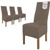 sh SCHEFFLER-HOME LIVE HOMESTYLE SCHEFFLER-Home Coprisedie Lena/Set di 4 Copri Sedie da Pranzo Elastici/Sedie da Pranzo/Coprisedie Elasticizzato in Poliestere con Fascia Elastica/Coprisedie Eleganti, Taupe