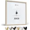 Heimlich® - Cornice - 30x30 cm, Legno di quercia - Cornice quadrata media con copertura in foglio di plastica - Solo esposizione da parete